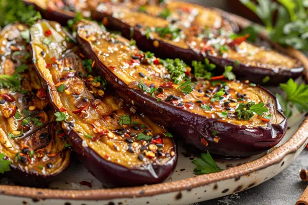 Recette aubergines laquées au miso : saveurs asiatiques par Marc-Amaury