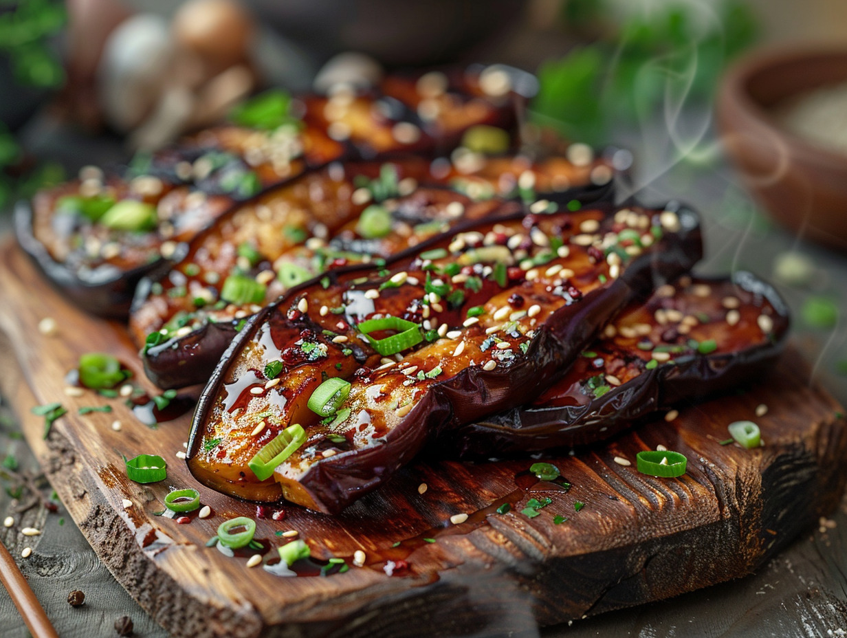 aubergines miso