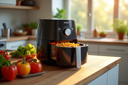 Cuisine moderne avec airfryer essentiel en action