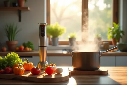 Mixeur à soupe avec lames tranchantes et bol ergonomique
