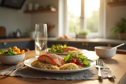 Repas léger et équilibré pour une bonne santé nocturne