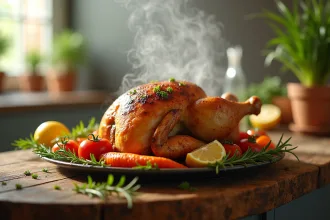 Cuisse de poulet cuite au Cookeo avec garniture savoureuse