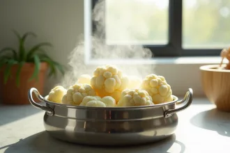 Chou-fleur cuit à la vapeur avec une texture parfaite et savoureuse