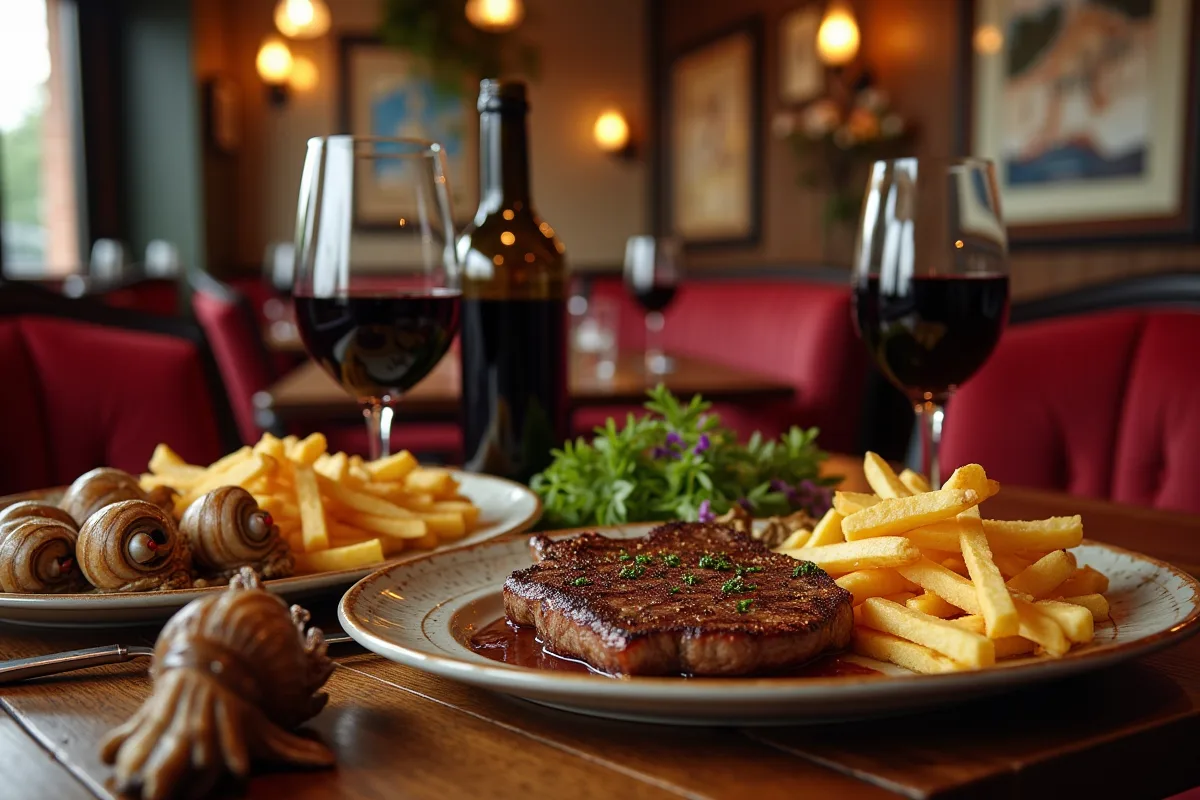 plats traditionnels d'une brasserie française à savourer